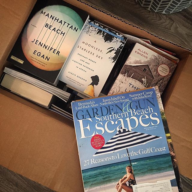 It's like Christmas.  Received my #bookexpoamerica shipment and the first of my @gardenandgun subscription on the same day.